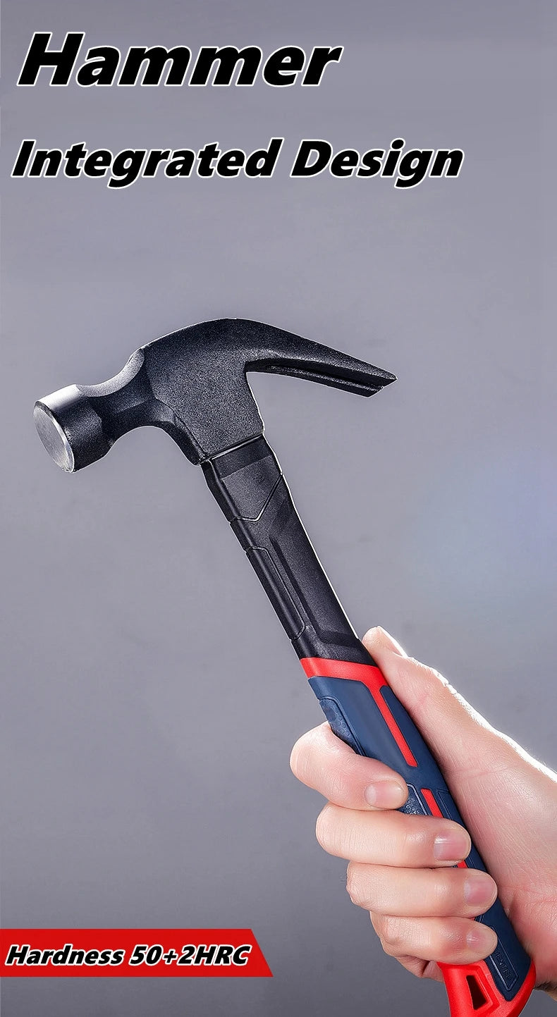 Multifunctional Claw Hammer Ramshorn Nail Hammer Engineering Handle