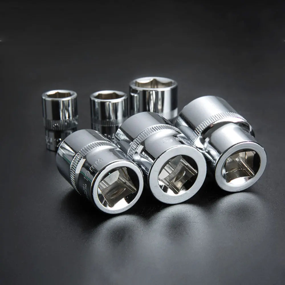 Hex Socket Wrench Head Set 1/4 3/8 1/2 Short Long Socket Deep Nut