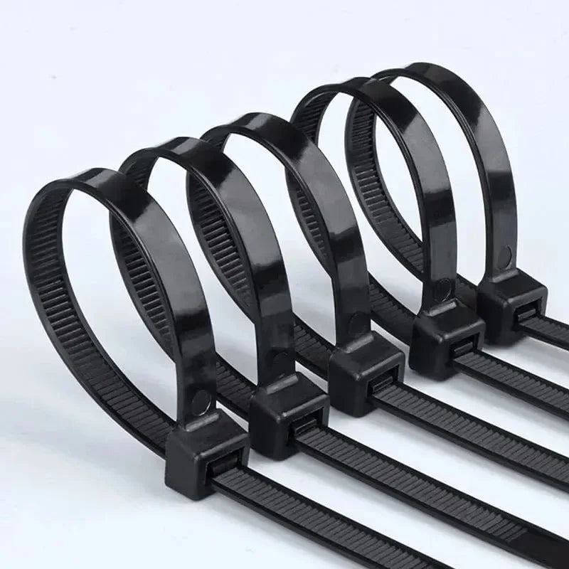 1000/100Pcs Nylon Cable Ties Self-locking Cord Ties Straps Adjustable