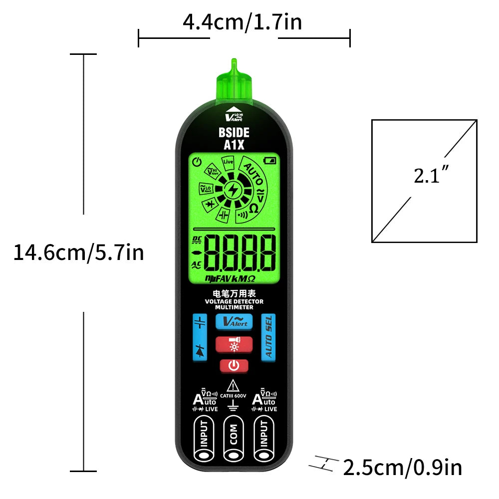 BSIDE NEW Voltage Tester Pen Multimeter Electronic USB Tester