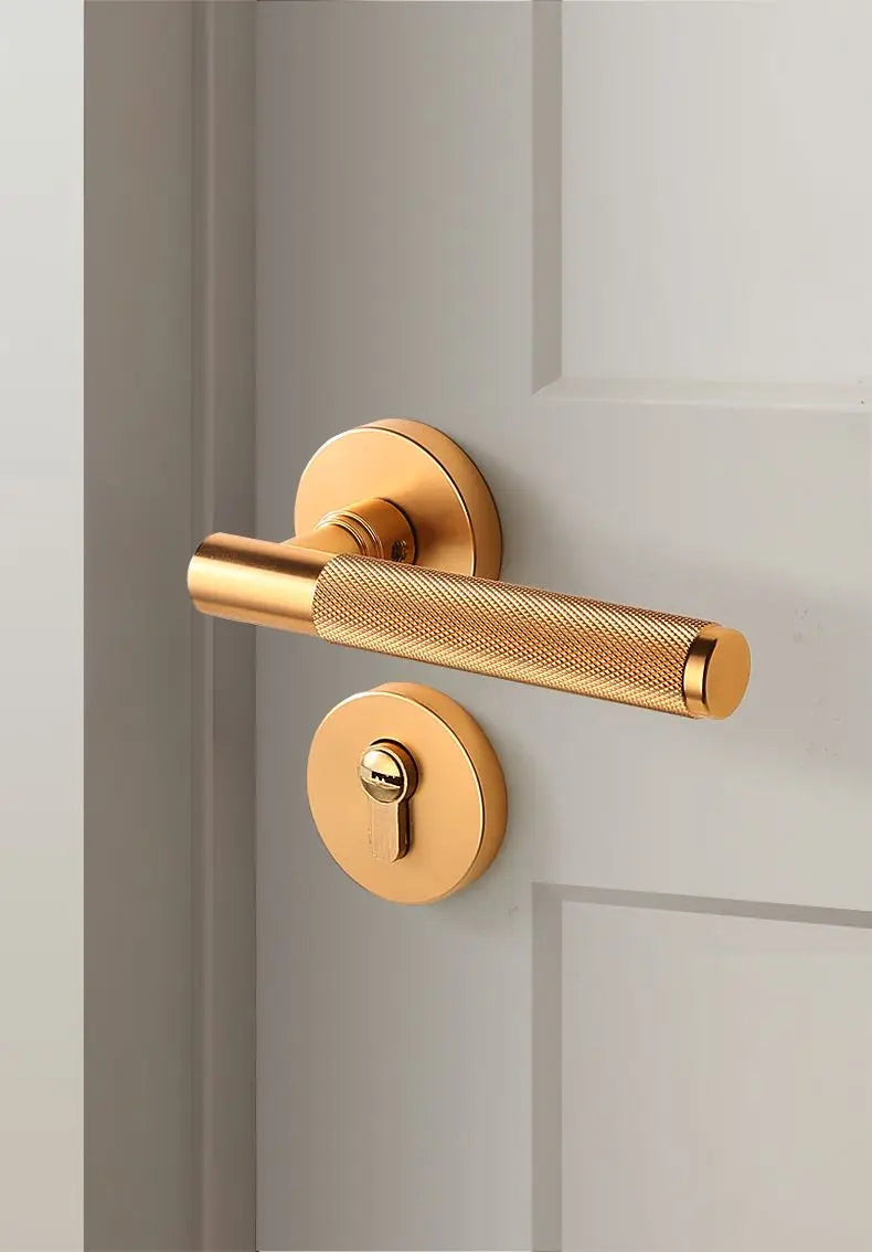 Silent Split Door Lock Privacy Door Handle Lever Bedroom Bathroom