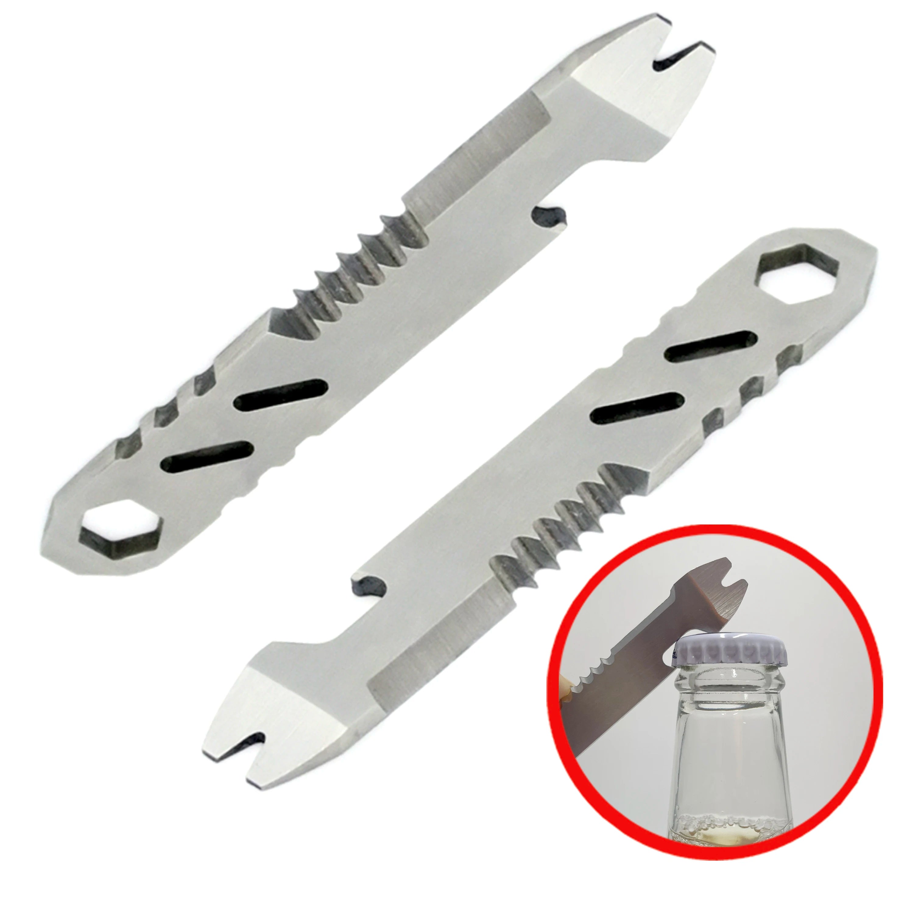 Mini stainless steel crowbar, multi-function Allen wrench