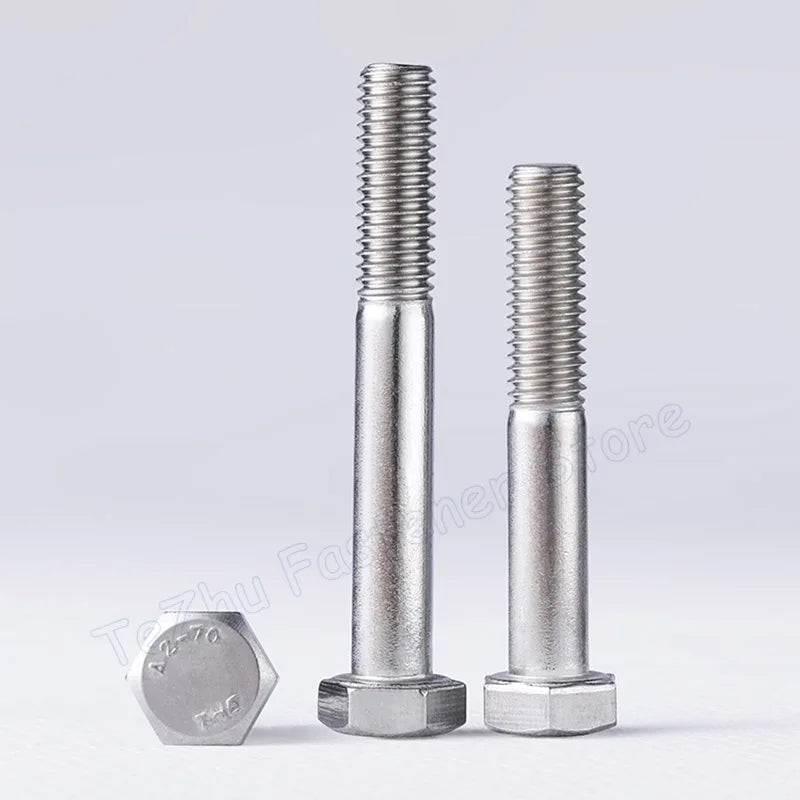 M6 M8 M10 M12 Half Thread 304 A2-70 Stainless Steel External Hex