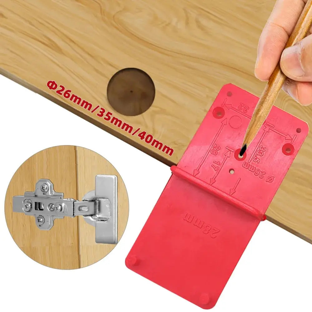 Hinge Hole Drilling Guide Template — 26mm, 35mm &  - View 1