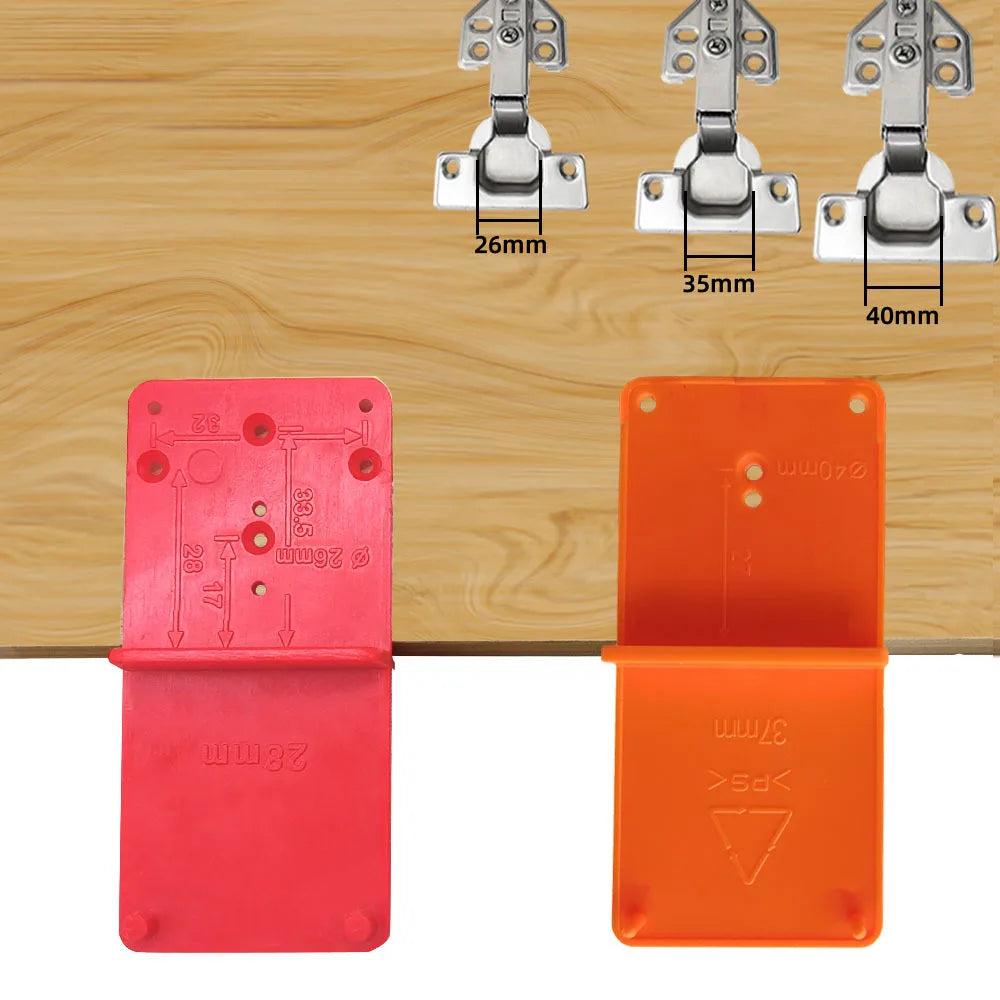 Hinge Hole Drilling Guide Positioning Mark Template 26/35/40mm Hing