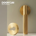 Dooroom Brass Door Lever Set Knurled Privacy Passage Dummy Thumbtur...