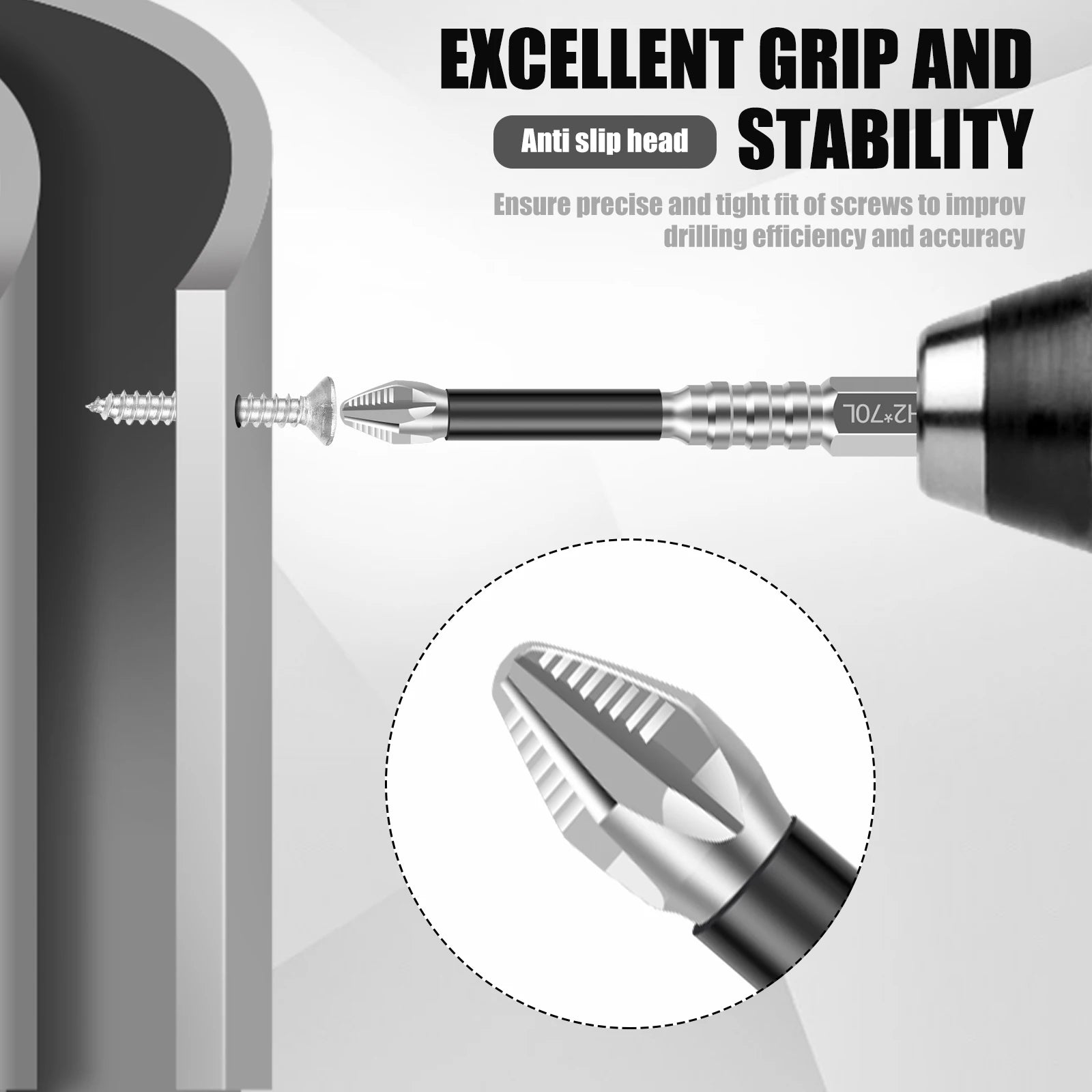 K5 High Magnetic Screwdriver Drill Bit Set Universal Anti-Slip Teeth