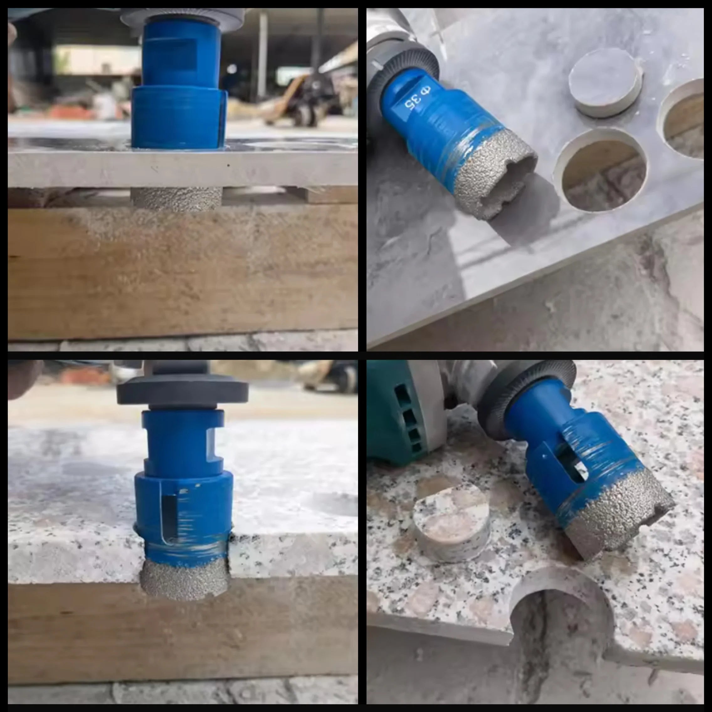 M14 Thread Vacuum Brazed Dry Diamond Drilling Core Bit 6-120mm For