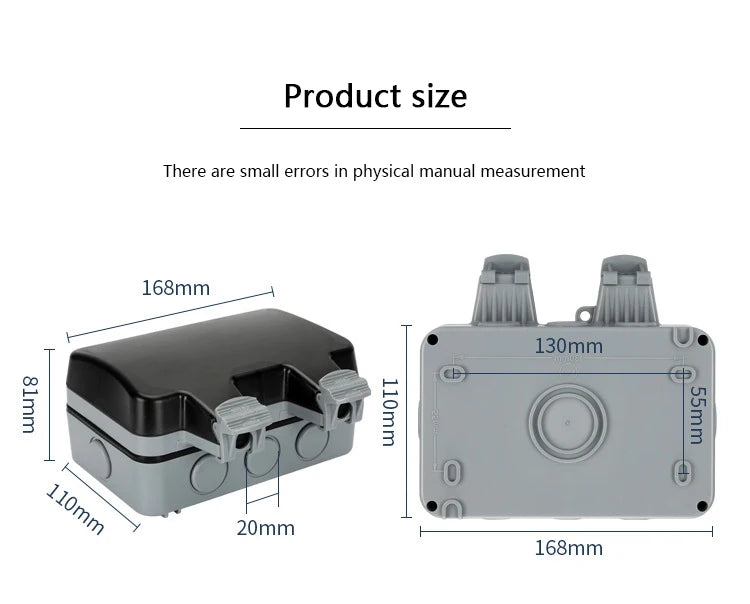 International Universal IP66 USB Wall Outdoor Waterproof Switch