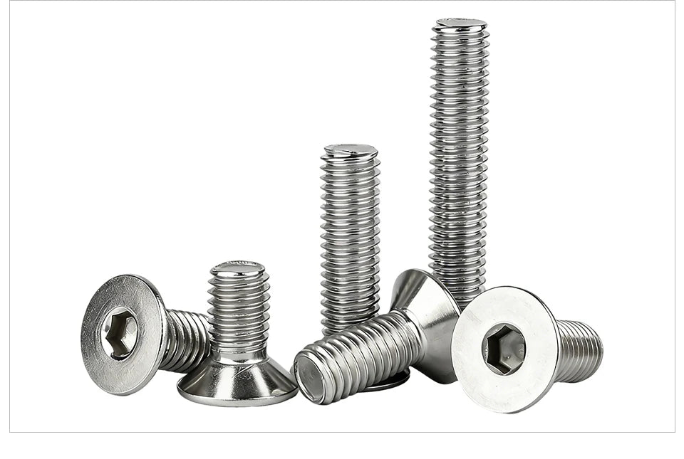 304 Stainless Steel Hexagon Socket Countersunk Head Screw DIN7991 M3