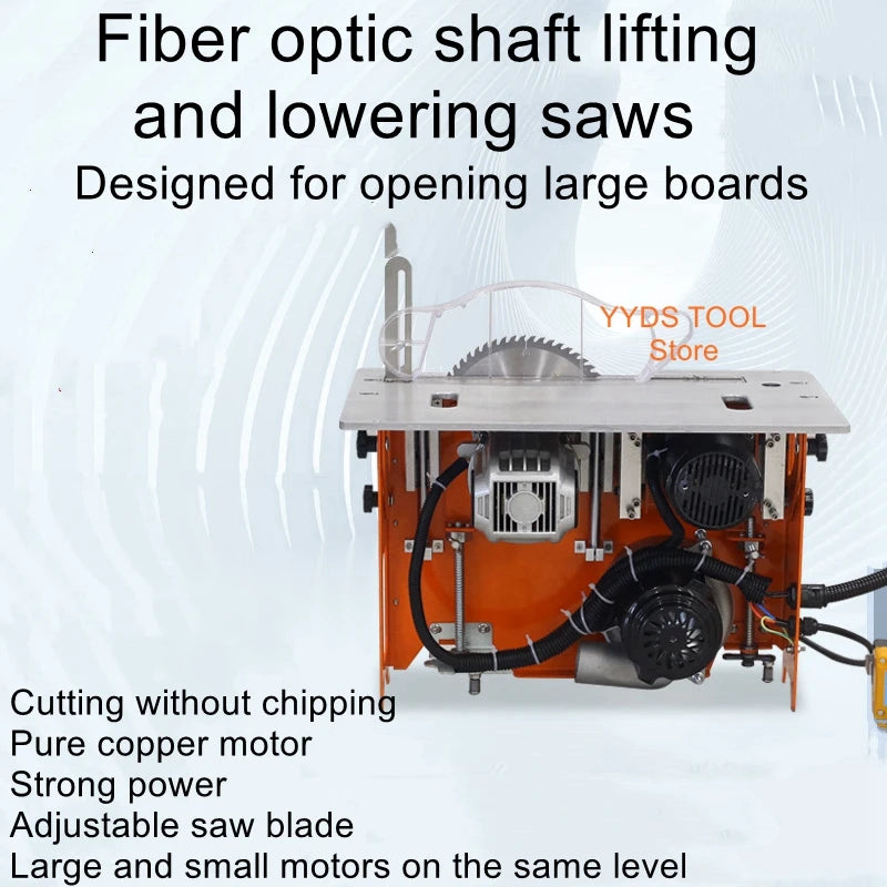 J15 Dust-Free Push Table Saw – Optical Shaft Lift Woodworking No-Chip