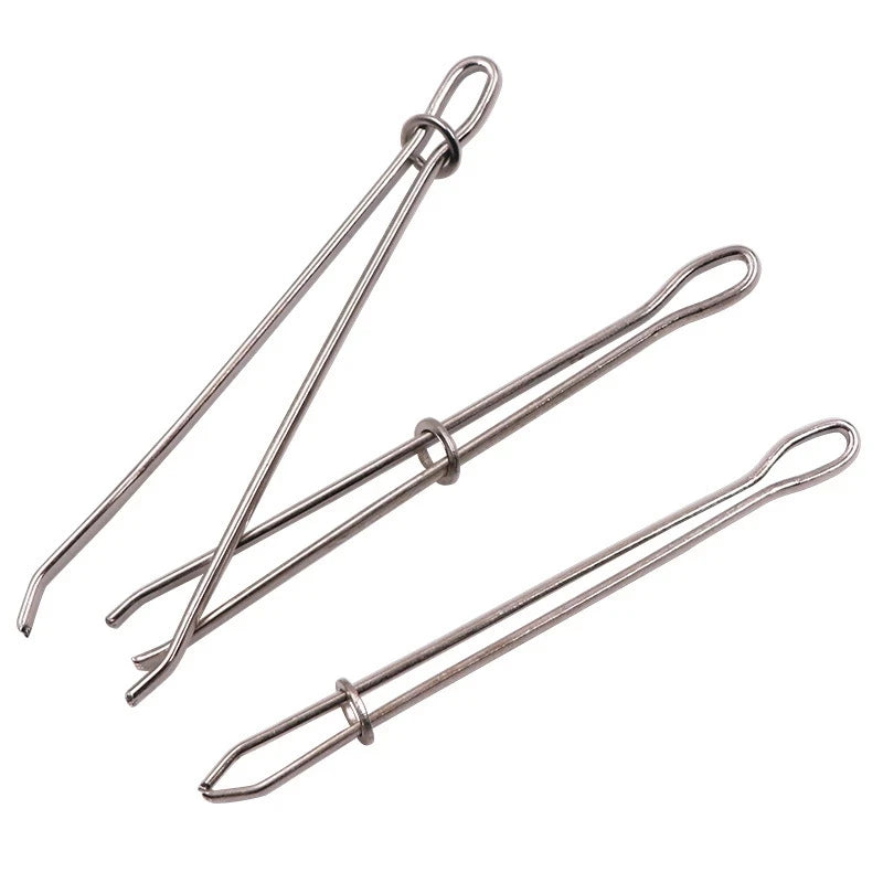 2pcs Stainless Steel Garment Clips Sewing DIY Tools Elastic Band Tape