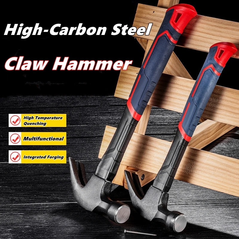 Multifunctional Claw Hammer Ramshorn Nail Hammer Engineering Handle