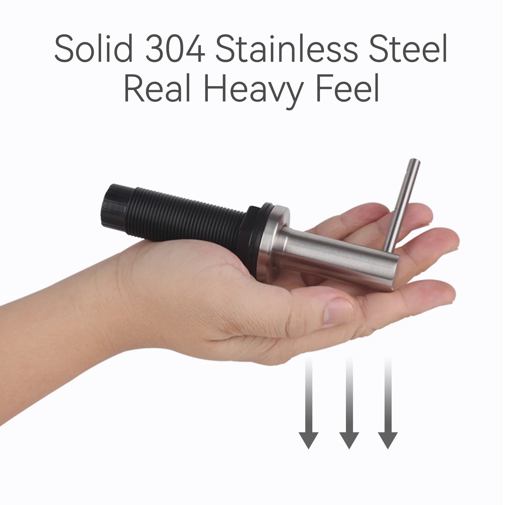Solid 304 Stainless Steel Soap Dispenser for Kitchen Sink