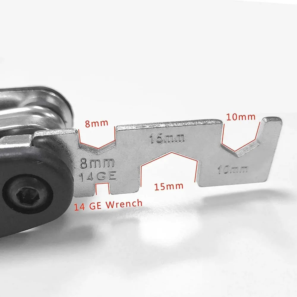 16 in 1 Portable Bicycle Repair Tools Kit Hex Wrench Nut Tire