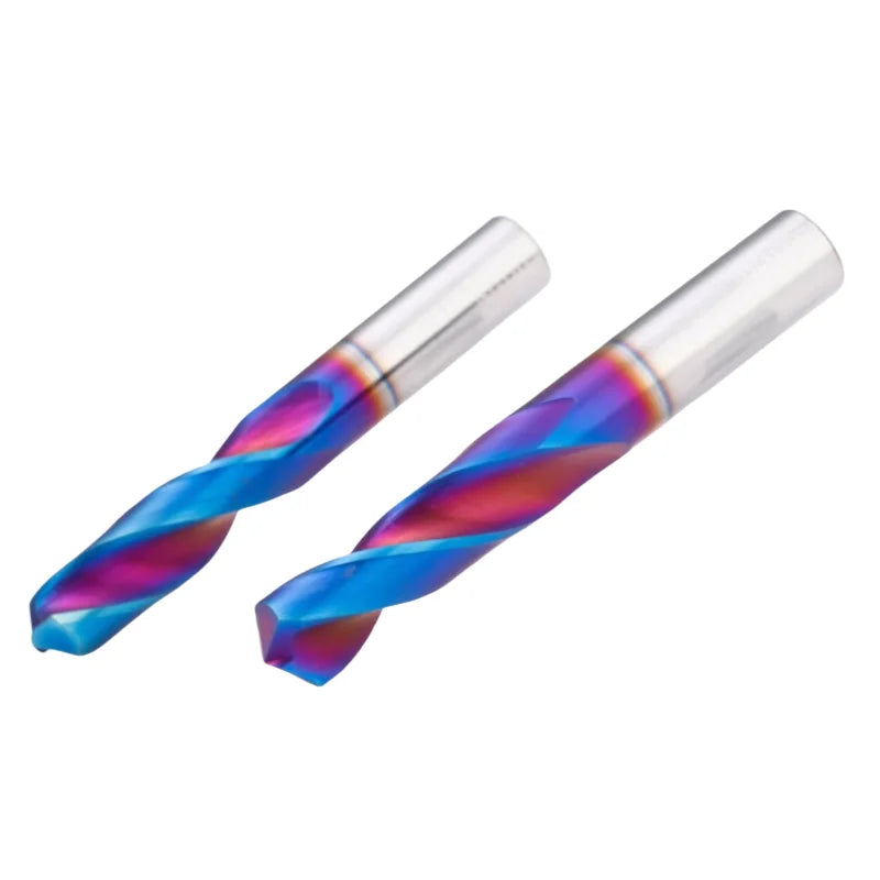 HRC70 Solid Carbide Twist Drill Bit Blue Coated 1mm-17.9mm CNC NC