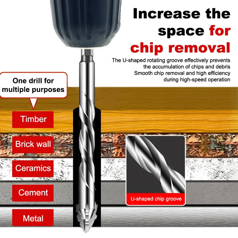 NEW! 7pcs/sets Tungsten Steel Serrated Drilling Bit Set For Ceramic