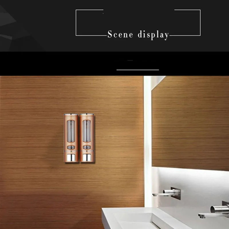 Single/double 400Ml Soap Dispenser Wall-Mount Shower Bath Shampoo