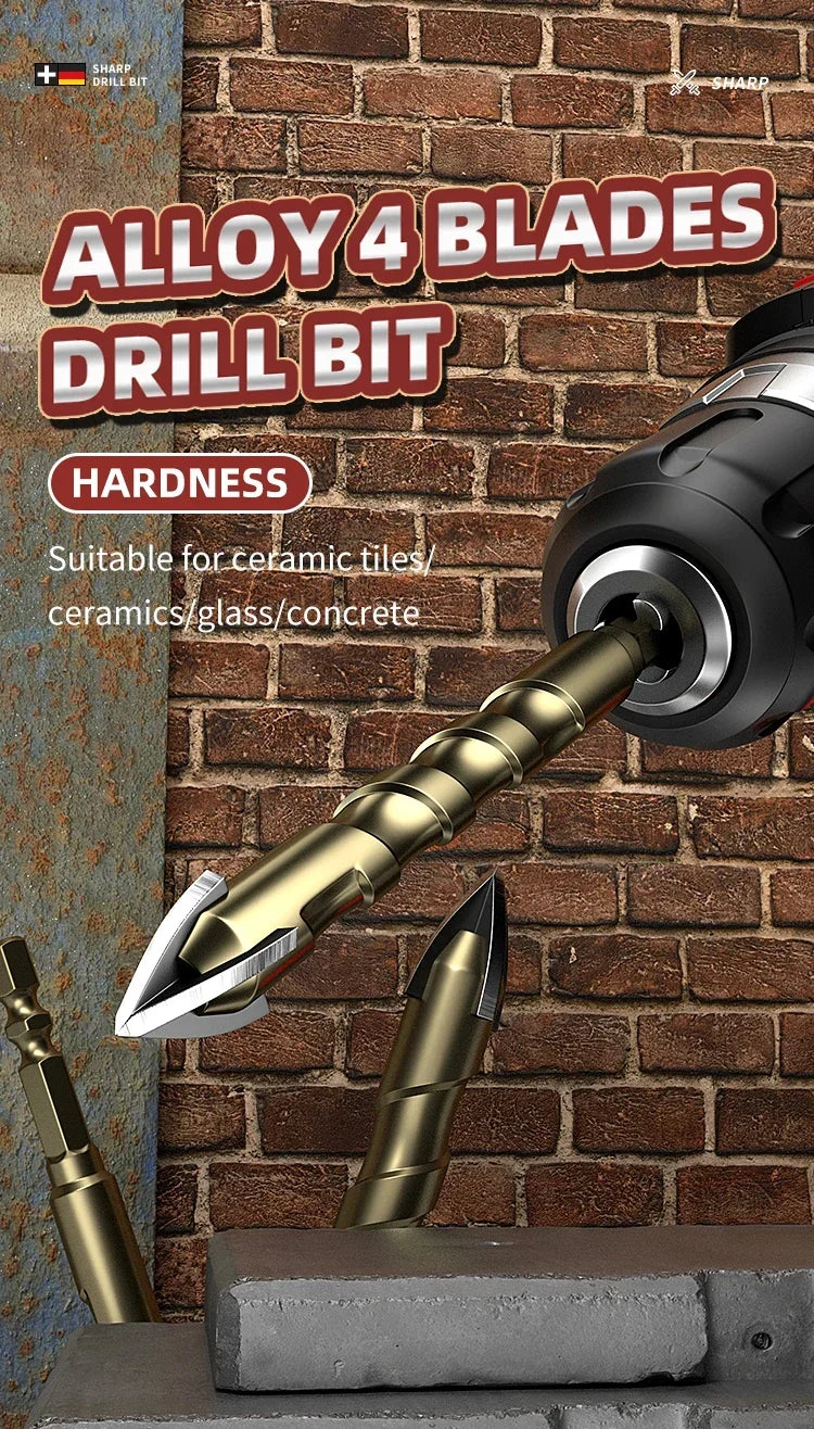 High Hardness Glass Four Edge Drilling 6mm Overlord Drill Tile Bit