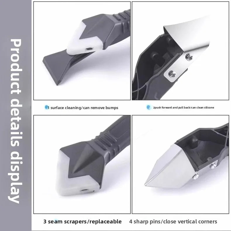 Silicone Scraper Squeegee Glue Remover Knife Caulking Angle Beauty