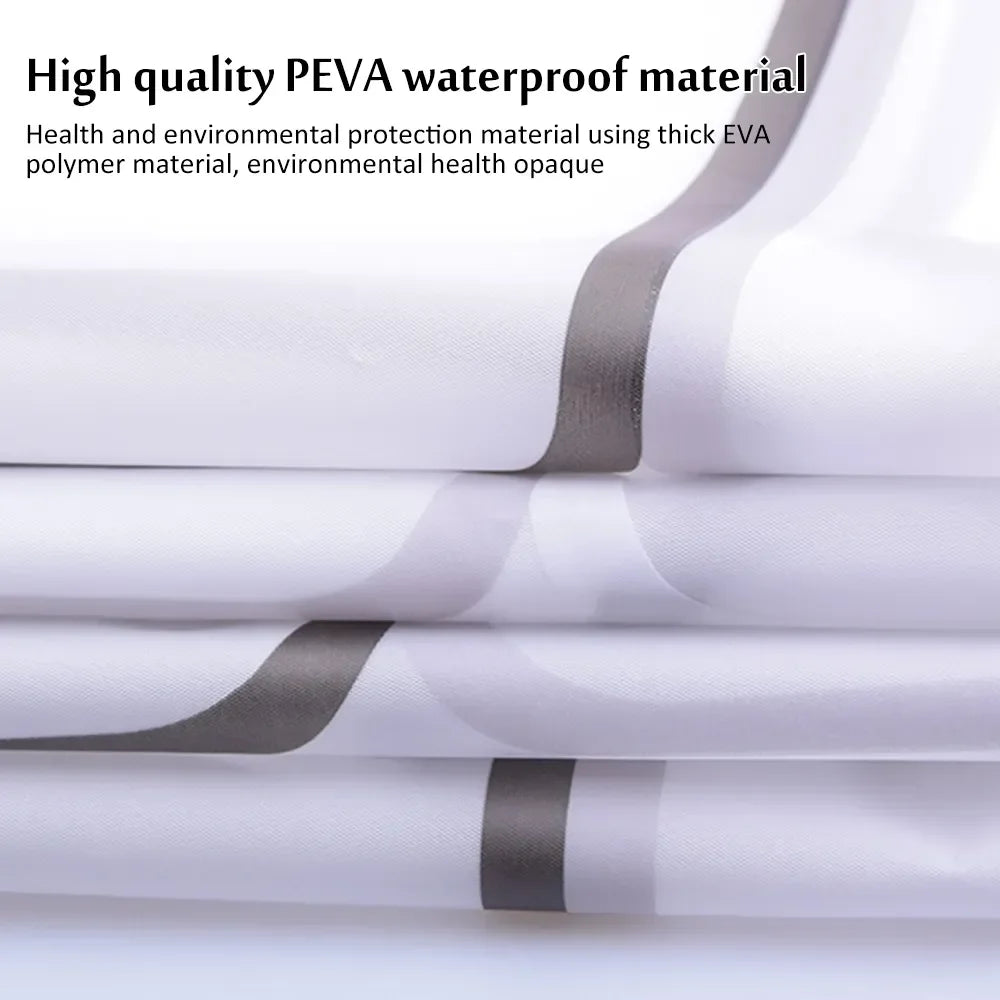 Bathroom Shower Curtains with Hooks Waterproof