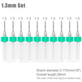 XCAN 10pcs 0.1-3.175mm PCB Drill Bit 3.175 Shank Micro Carbide Drill