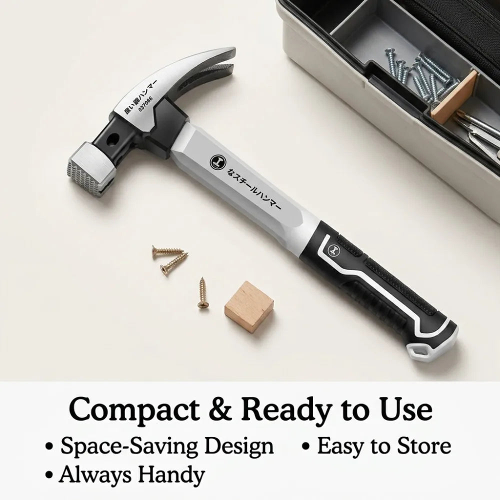 Claw Hammer with Long Handle, Double Nail, Carbon Steel