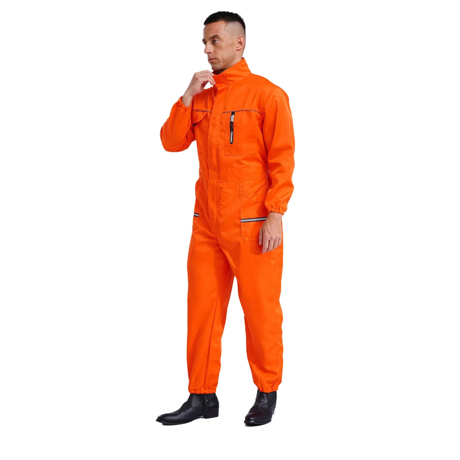 Men Women Resistant Work Coveralls Long Sleeve Multi-pockets Jumpsuit