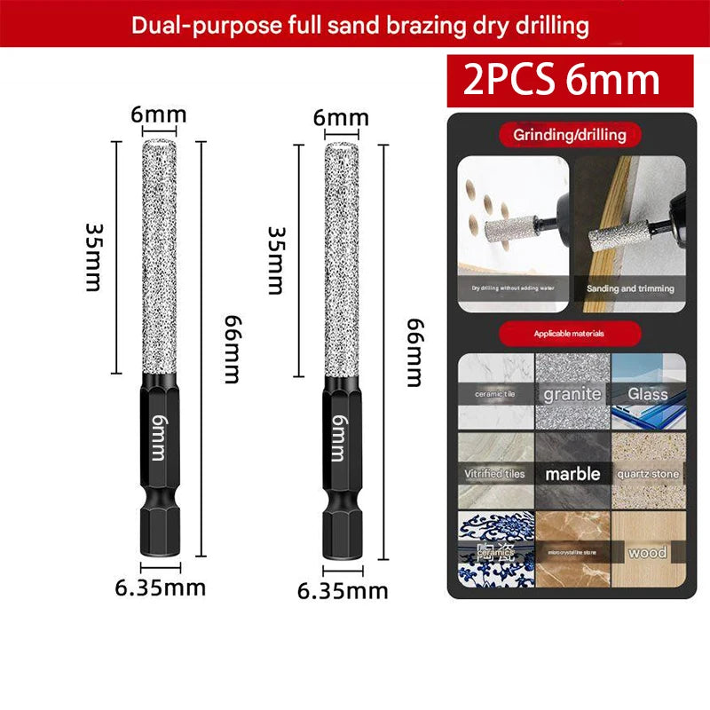 10/4/1PCS Dry Diamond Milling Drill Bits Enlarging Hole Dry Drilling