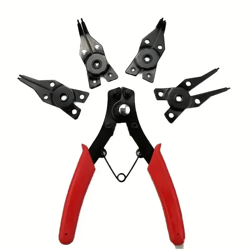 4-In-1 Circlip Pliers Set Snap Ring Pliers Multi Crimp Removable