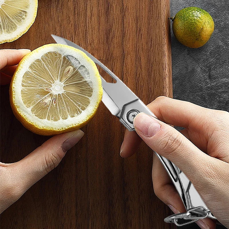 Stainless Steel Folding Knife Fruit Paring Vegetable Cutter Utility