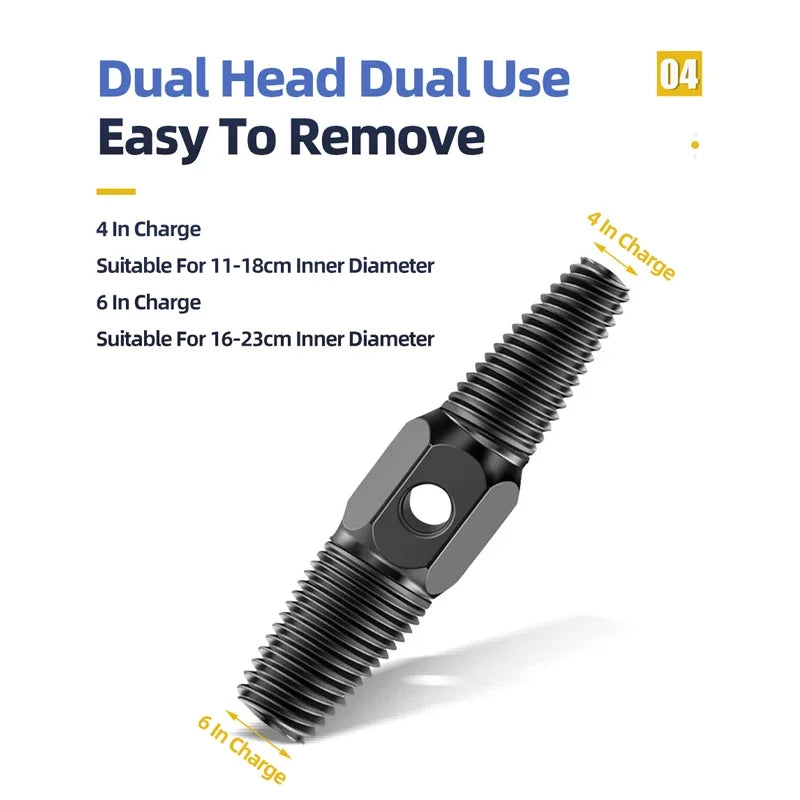 Double Head Screw Extractor Drill Bits Set Damaged Water Pipe Broken