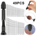 57/21pcs Pin Vise Hand Drill Bits Micro Mini Twist Drill Bit Set