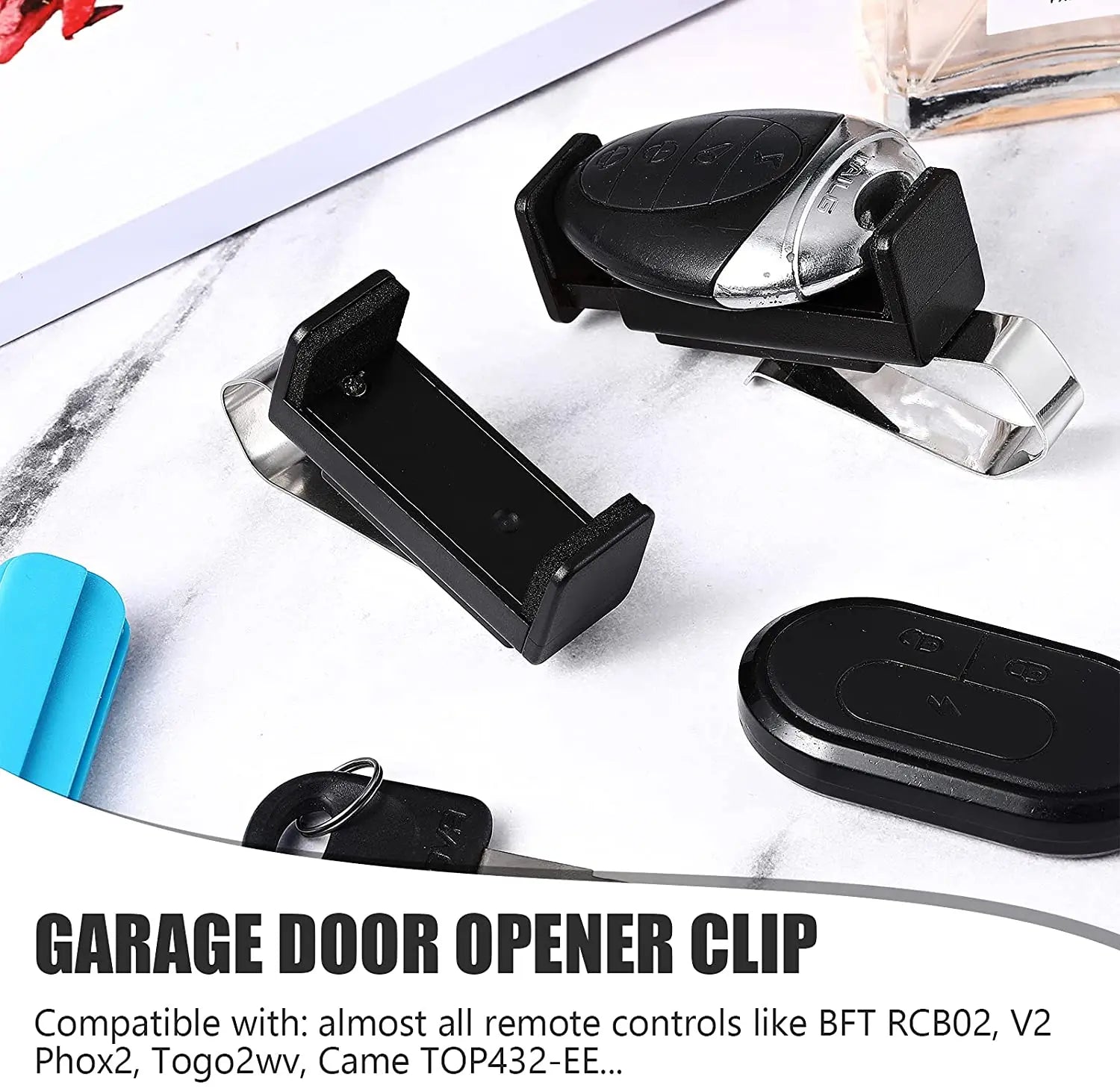 Garage Remote Car Sun Visor Clip Holder Adjustable 47-70mm Gate