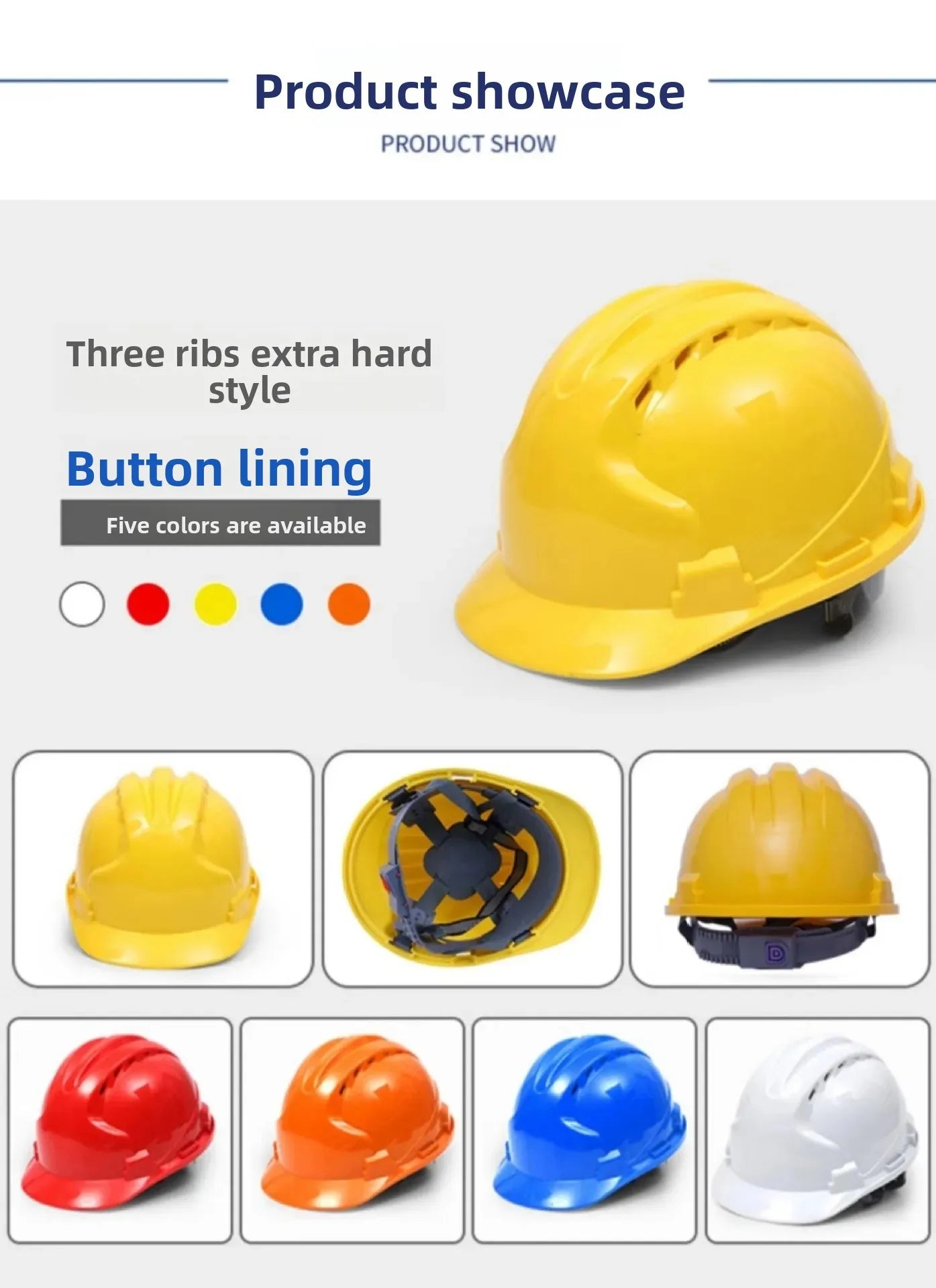 Thickened Glass Steel Safety Helmet – Construction Site Hard Hat