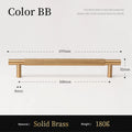Santaya Solid Brushed Brass Handle Cross Knurled Kitchen Cabinet