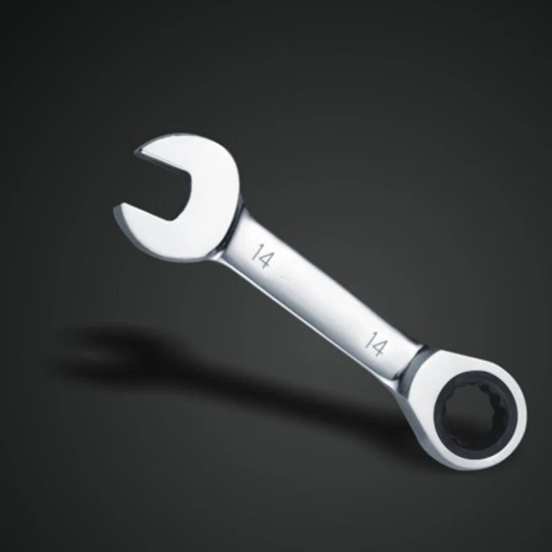 8-19mm Short Handle Ratchet Handle Wrench CR-V Combination Wrenches