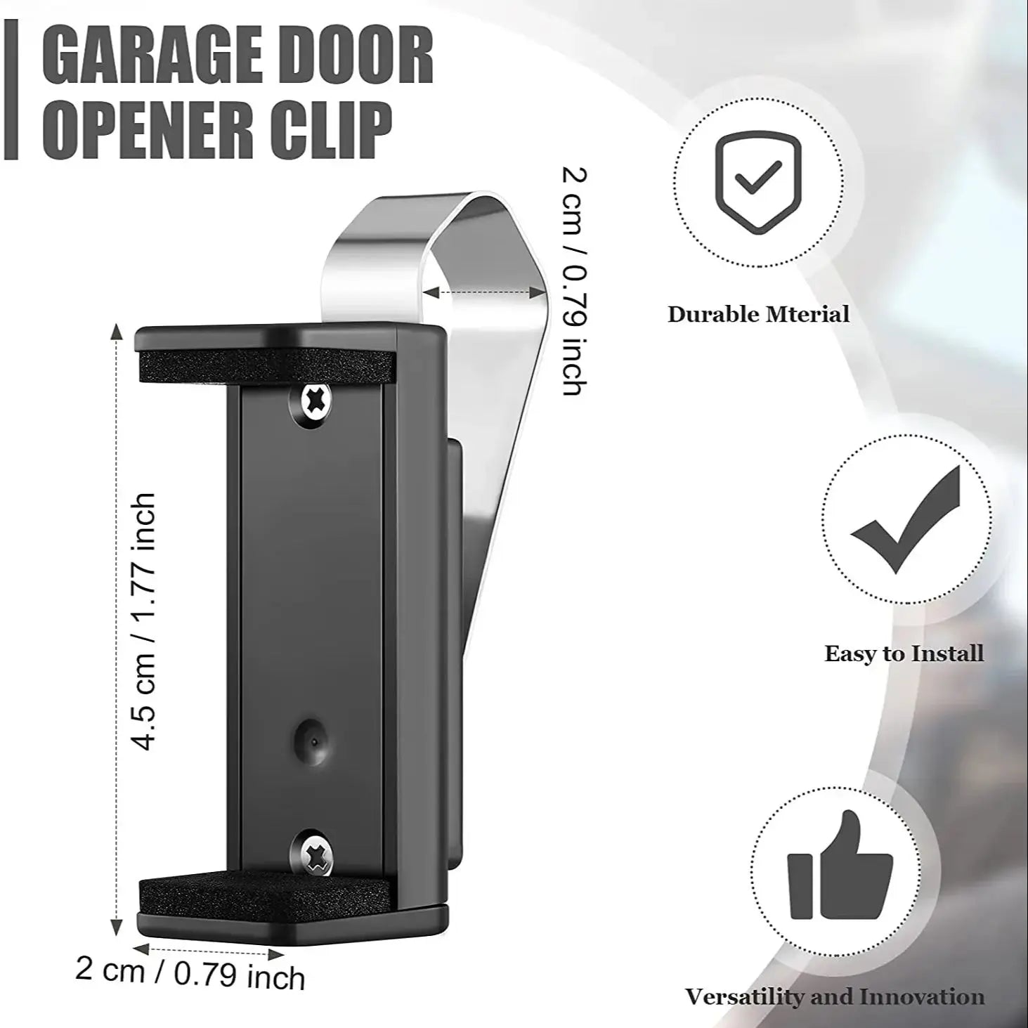 Garage Remote Car Sun Visor Clip Holder Adjustable 47-70mm Gate