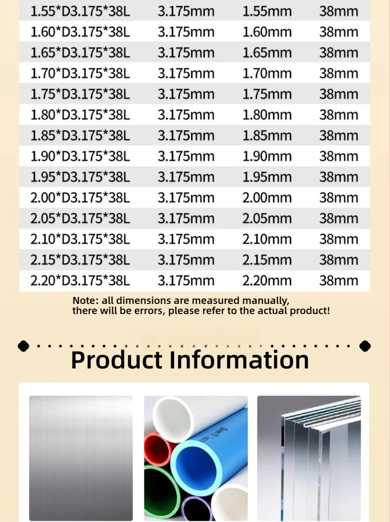 TG Hard Alloy 0.2/0.5-3.0mm Micro Drill Bits Print Circuit Board