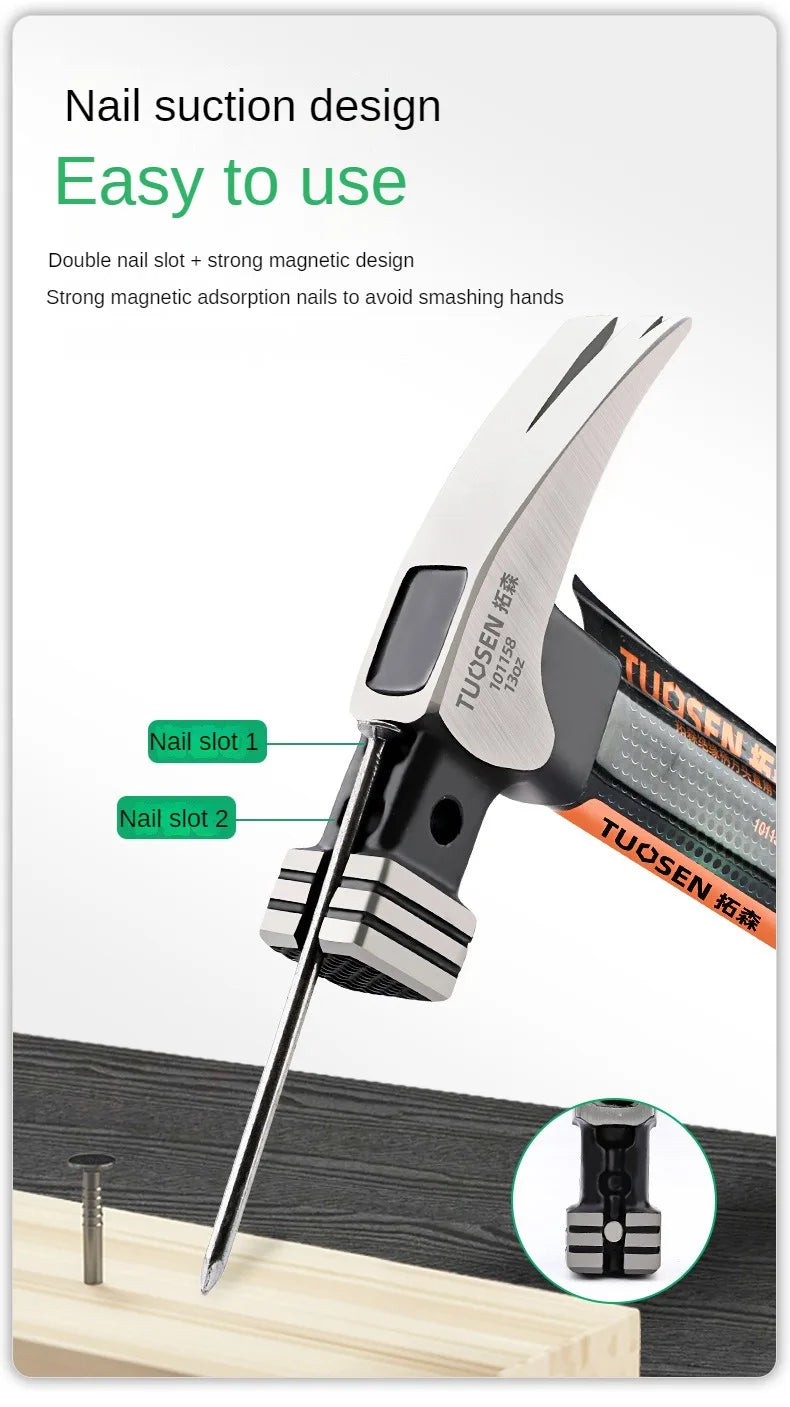 Multifunction Claw Hammer Woodworking Tools Magnetic Hammer