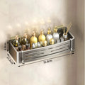 Wall Mounted No-Drill Bathroom Shelf Aluminum Alloy Storage Holder