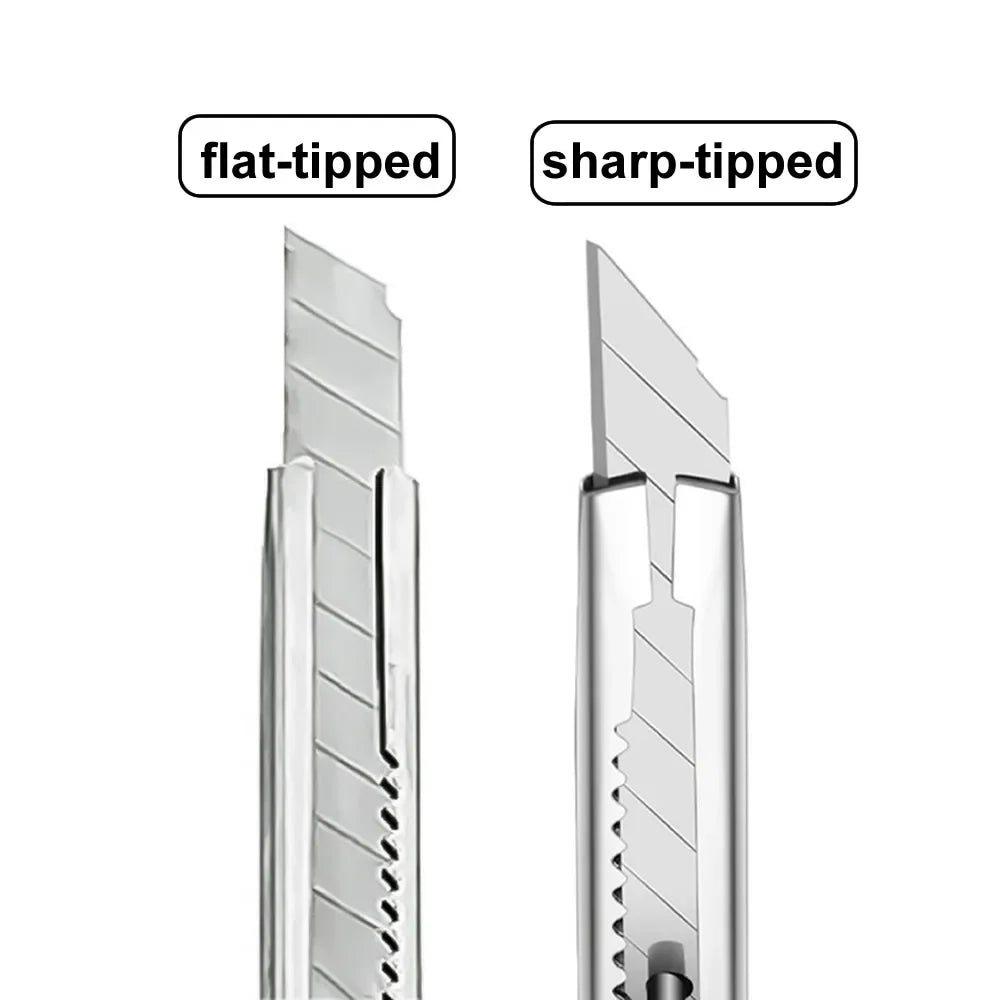 1/5/10Pcs Utility Knife Stainless Steel Paper Cut Box Cutter Tools