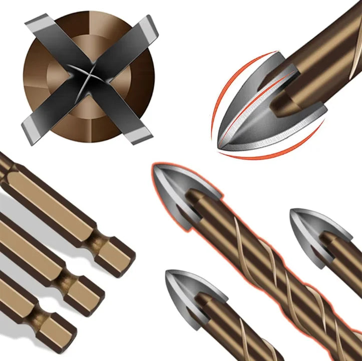 4/7PCS Industrial Grade EU Standard Four Flute Sawtooth Eccentric