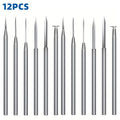 12PCS Wood Carving Drill Bit Set (3mm Shank) for Rotary Tools