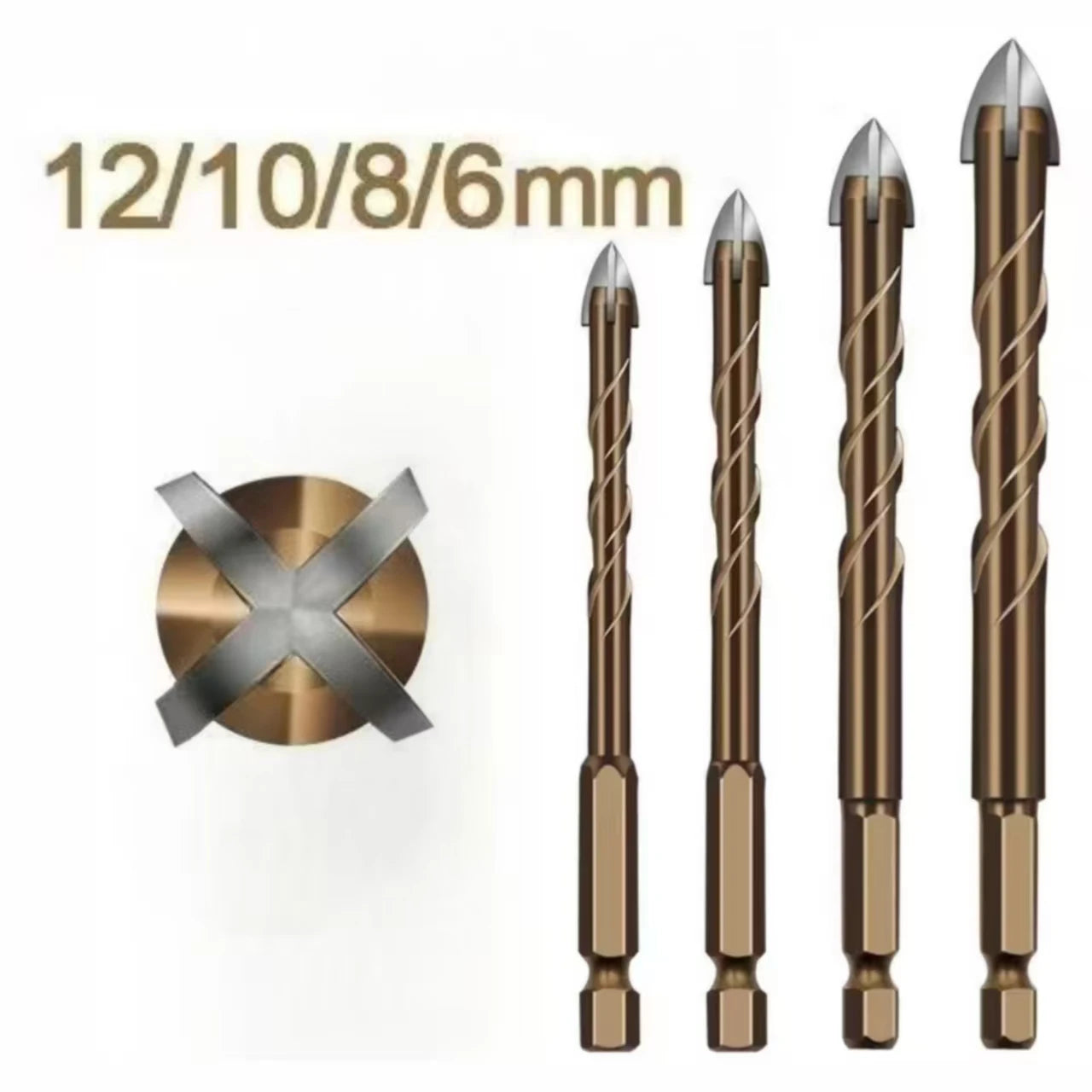 4/7PCS Industrial Grade EU Standard Four Flute Sawtooth Eccentric