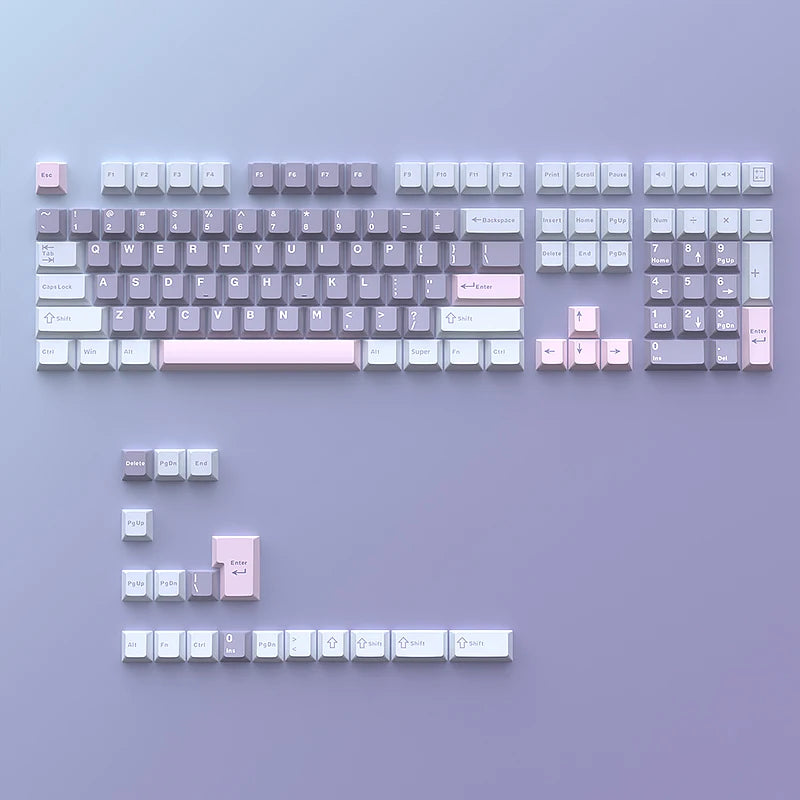126 Keys Double Shot PBT Cherry Keycaps Mechanical Game Keyboard