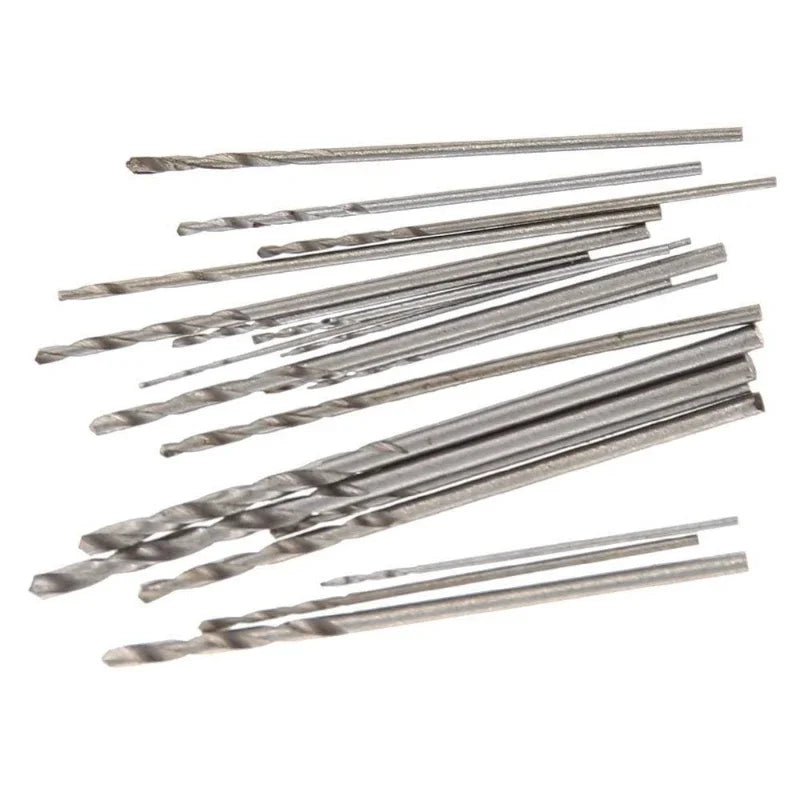 20pcs 0.3mm-1.6mm HSS Twist Drill Mini Hand Drill Hole Puncher Micro