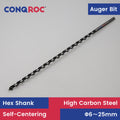 460mm Spiral-Flute Long Auger Drill Bit Self-Centering Pole Bit Hex