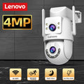 Lenovo 4MP HD Wifi PTZ Camera Outdoor Dual Lens Dual Screen Auto