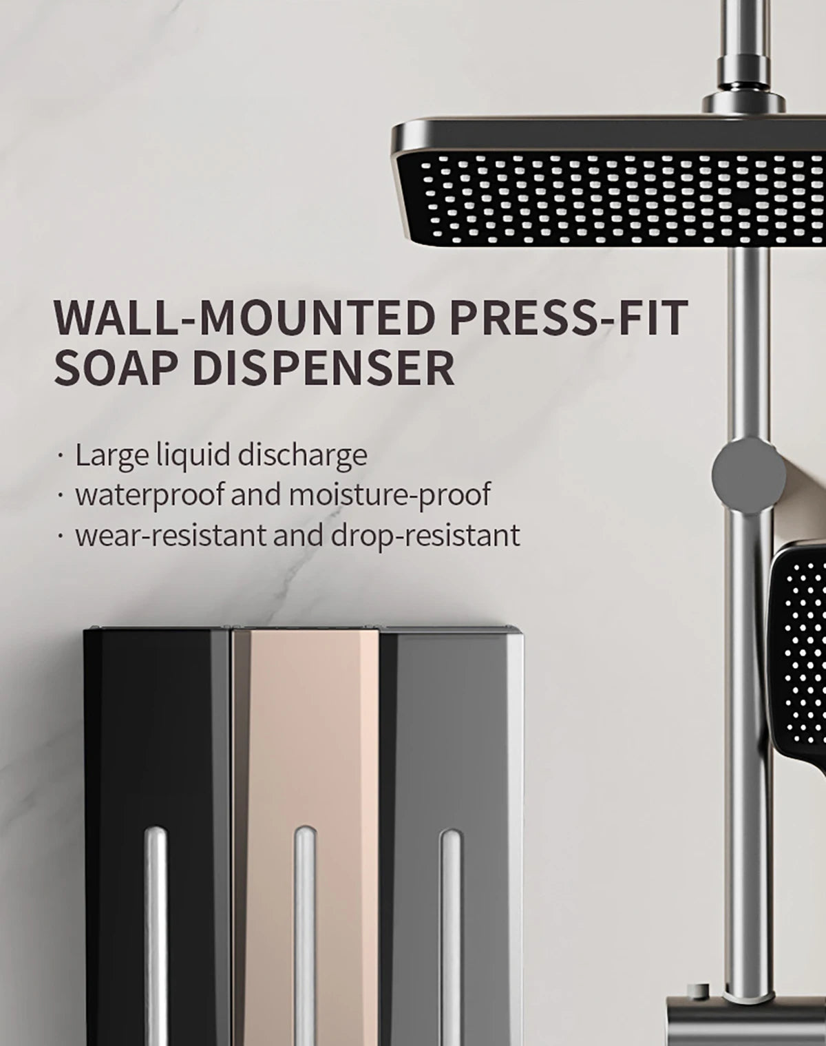 500ML soap dispenser wall mounted manual press soap box hand soap